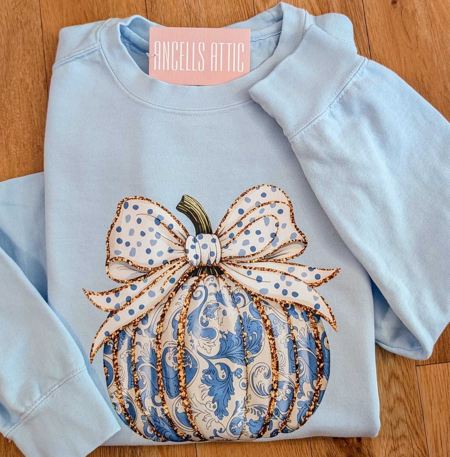 Blue Floral Sweatshirt