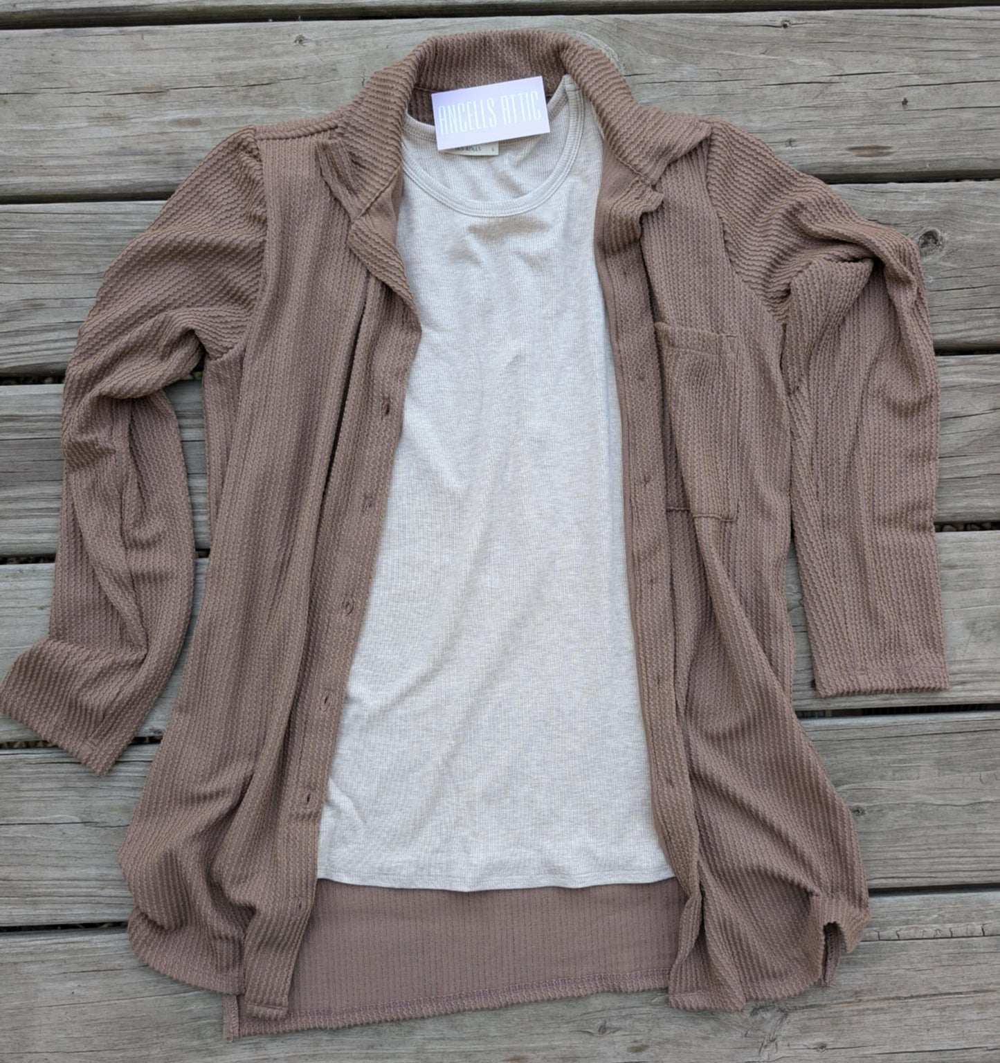 Mocha Urban Ribbed Shirt