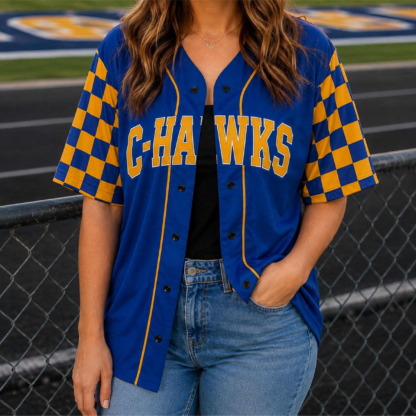 Custom Checkered C-Hawks Jersey