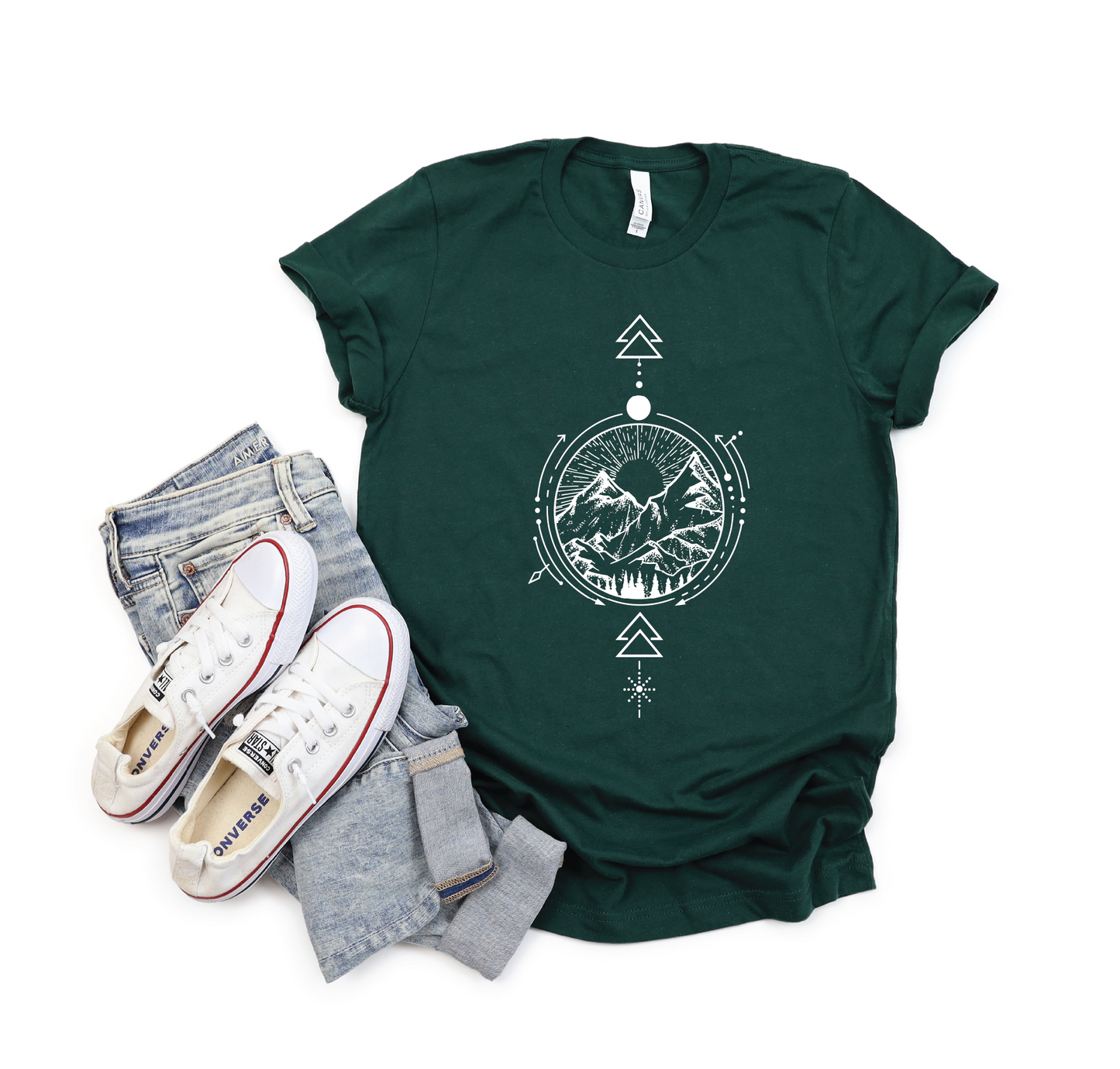 Geometric Mountain Hoodie