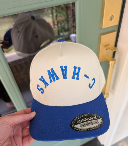 Upside-down C-Hawks Snapback Hat